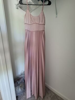 Asos Blush Pink Maxi Dress Pleated Size 6